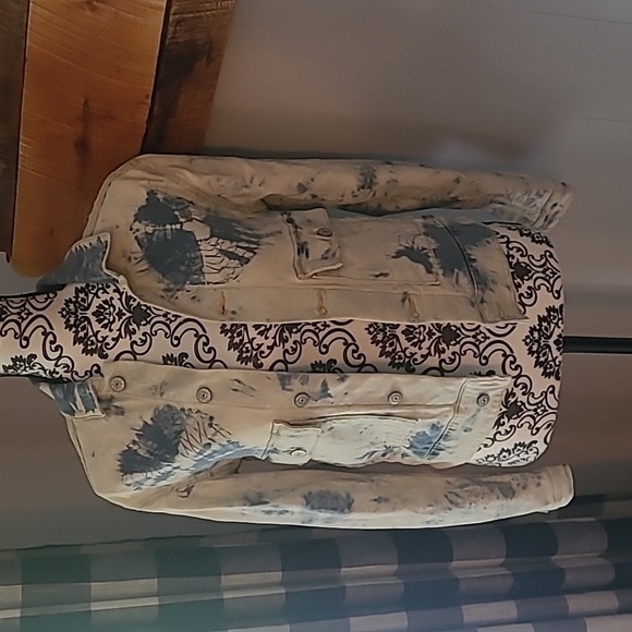 Lularoe Kenny sz XS tie dye denim jacket new - Picture 1 of 5